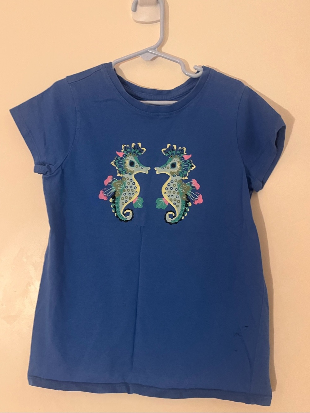 Tea Collection Blue Girls' Seahorse Tee